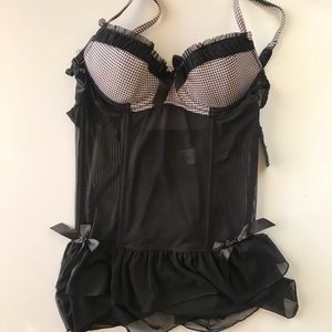 Rampage Intimates Corset Style Lingerie Teddy